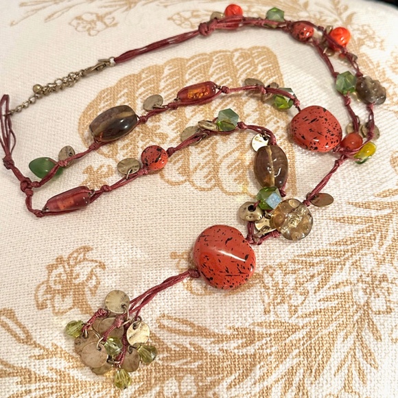 CHICO'S 'Gypsy Jewels’ Long Necklace - Picture 1 of 5